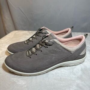 ECCO Arizona Nubuck Leather Sneakers Gray Pink EU 40